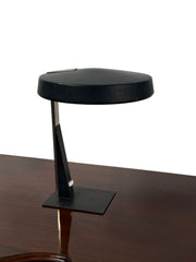 Vintage Original Black Metal Desk Table Lamp By Louis Kalff