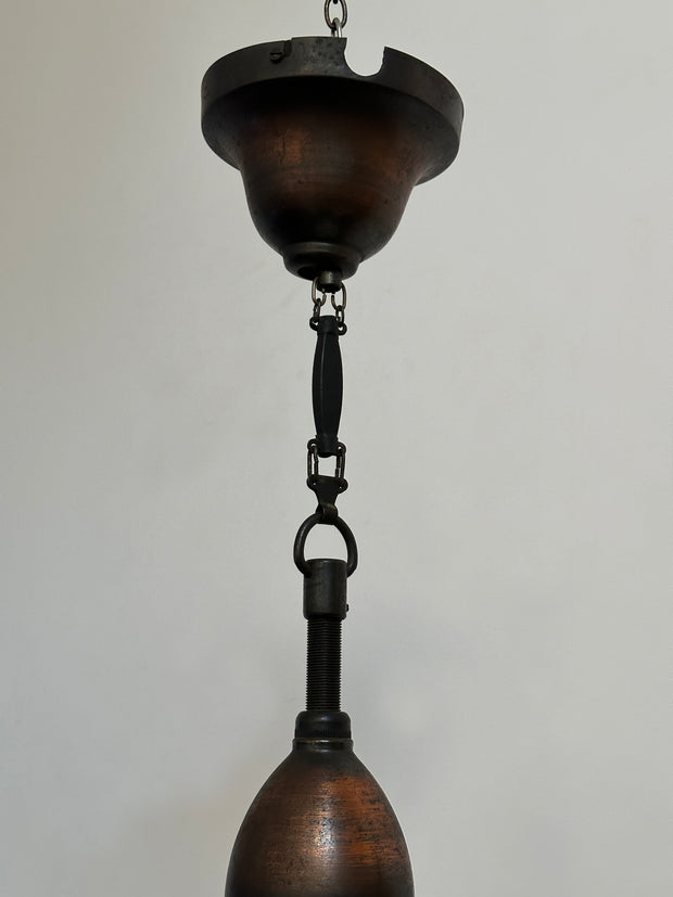 Antique Industrial Opaline Siemens Verico L45 Daylight Ceiling Pendant Light By Peter Behrens