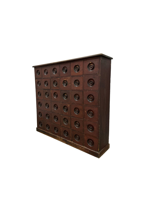 Antique Vintage Industrial Apothecary Haberdashery Workshop Chest Of Drawers