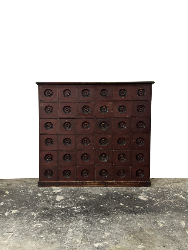 Antique Vintage Industrial Apothecary Haberdashery Workshop Chest Of Drawers