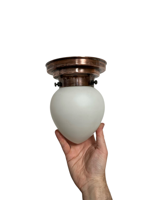 Trio Antique Bauhaus Kandem 349 Opaline Flush Mounted Ceiling Pendants By Körting & Mathiesen