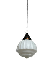 Set Run Antique Vintage Church Satin Opaline Ceiling Pendants Light Lamp