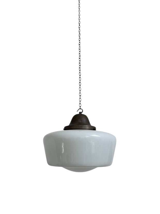 Run Set Antique Vintage Church Opaline Ceiling Pendants Light Lamp By Hailwood & Ackroyd