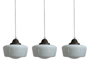 Run Set Antique Vintage Church Opaline Ceiling Pendants Light Lamp By Hailwood & Ackroyd