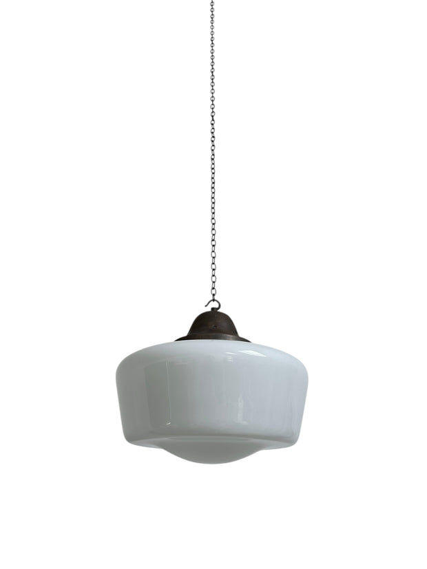 Run Set Antique Vintage Church Opaline Ceiling Pendants Light Lamp By Hailwood & Ackroyd
