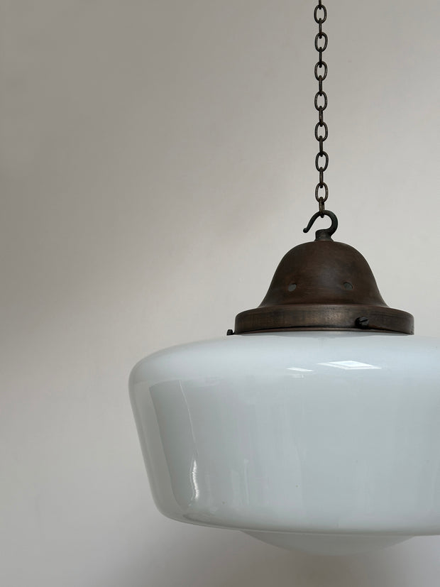 Run Set Antique Vintage Church Opaline Ceiling Pendants Light Lamp By Hailwood & Ackroyd