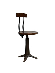 Set Six Vintage Industrial Antique Original Singer Sewing Spring Back Factory Chairs