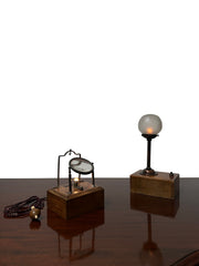 Pair Antique Vintage Industrial Magnifying Task Lamps Instruments By Aubrey Franks of Manchester
