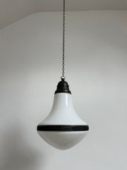 Vintage Bauhaus Opaline Milk Glass Ceiling Pendant Hängeleuchte Luzette