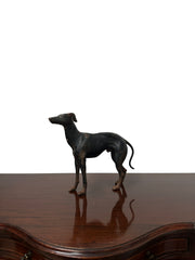 Vintage Industrial Cast Iron Bronze Greyhound Whippet Dog Statue Sculpture