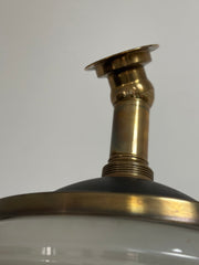 Antique Vintage Industrial Brass Glass Zeiss Ikon Lamp Light By Adolf Meyer