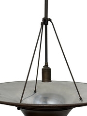 Antique Vintage Industrial Bauhaus Wiskott Mirrored Ceiling Pendant Light Lamp