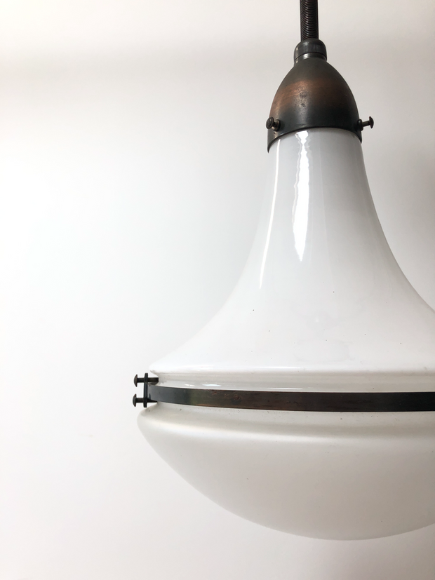 Antique Industrial Vintage Peter Behrens Luzette Ceiling Pendant Light