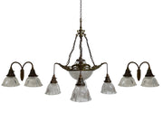 Pair Set Antique Vintage Industrial Holophane Copper Wall Lights Lamps Sconces