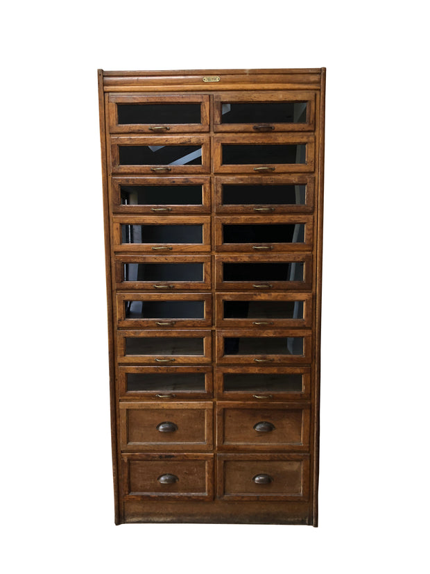 Vintage Haberdashery Drapers Chest Of Drawers Wall Cabinet