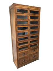 Vintage Haberdashery Drapers Chest Of Drawers Wall Cabinet