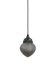 Trio Antique Original Acorn Holophane Ceiling Pendants Lights