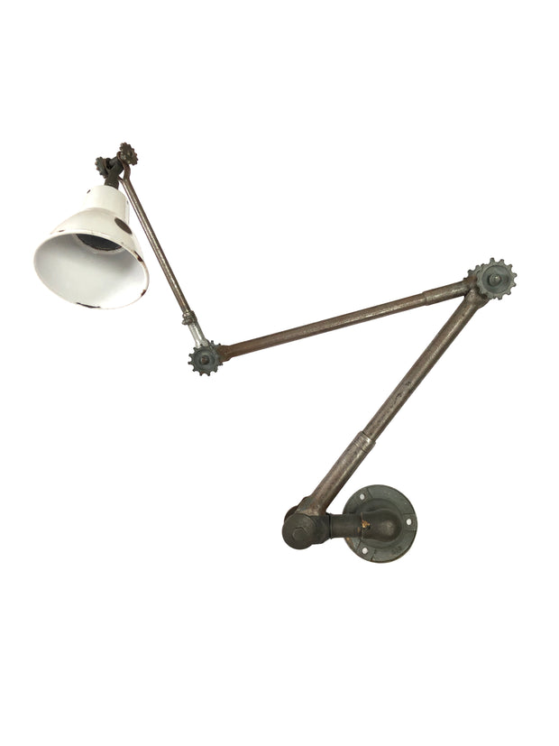 Pair Vintage Industrial Antique Factory Dugdills Light Lamps