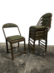 Set Run Original Vintage Industrial Evertaut Factory Machinist Stacking Chairs