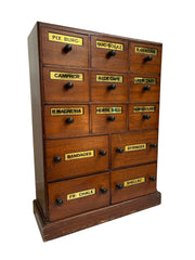 Vintage Industrial Apothecary Chemist Chest Of Drawers