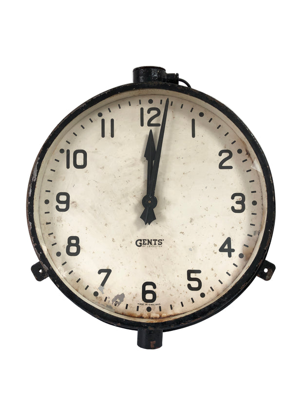 Vintage Gents of Leicester Factory Railway Station Wall Clock