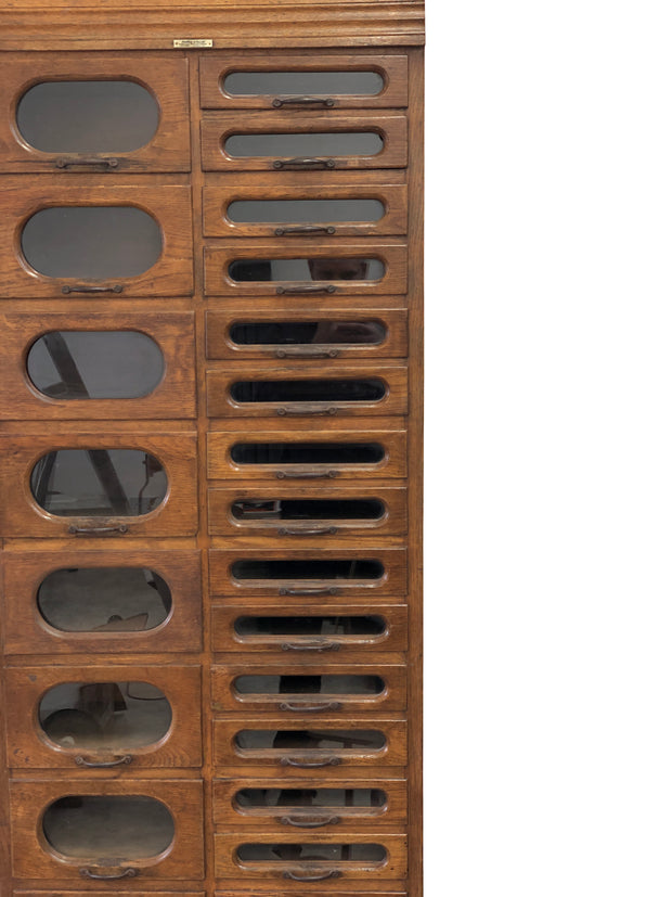 Oak Haberdashery Drawers Shop Display Cabinet
